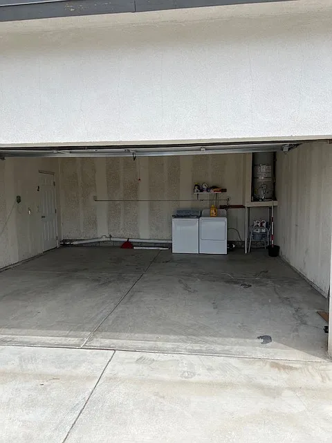 2 car garage with washer dryer