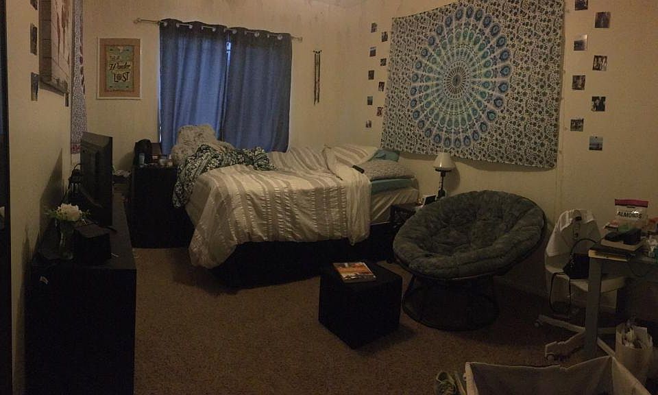 One of the three bedrooms