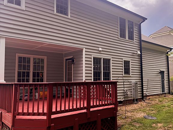 fenced backyard, tankless water heater