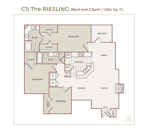 Floor plan C1 (The Riesling)