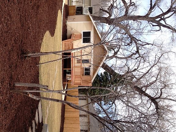 Plum trees,garden area, deck