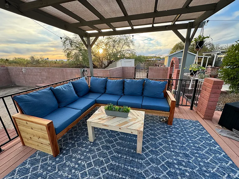 backyard deck & outdoor couch