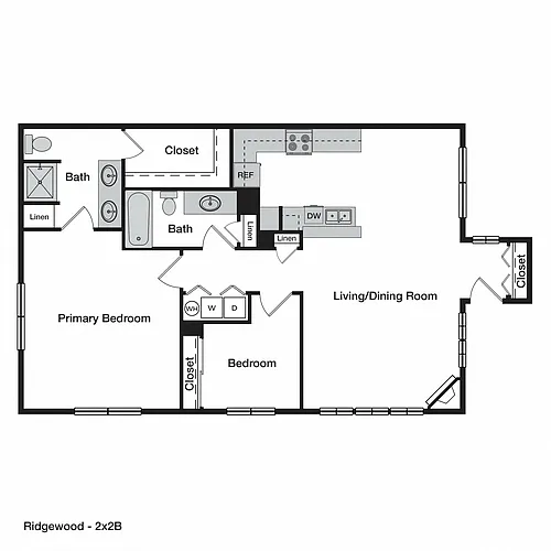 Floor plan 2X2B