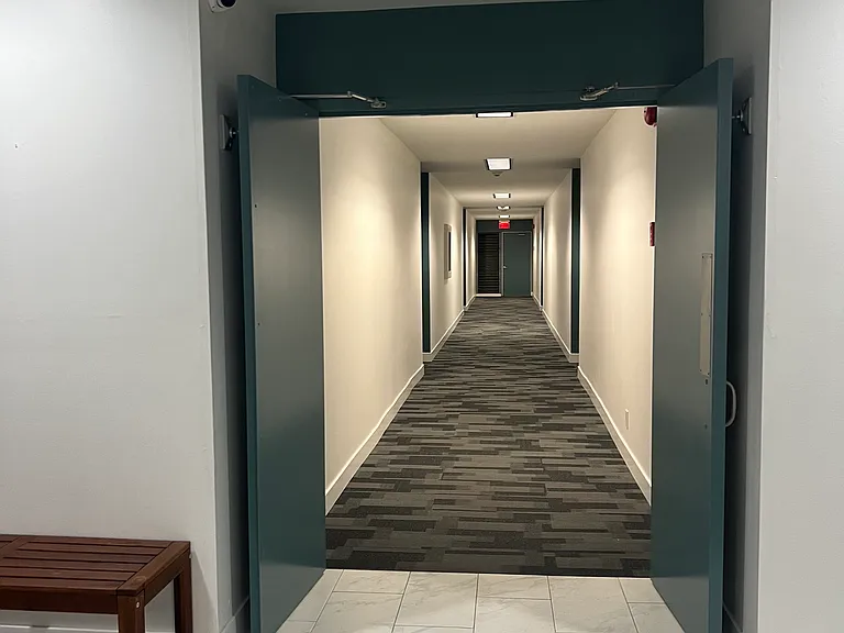 hallway to unit