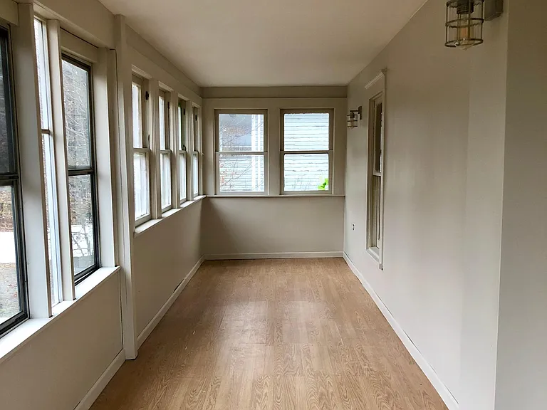 Enclosed porch off kitchen