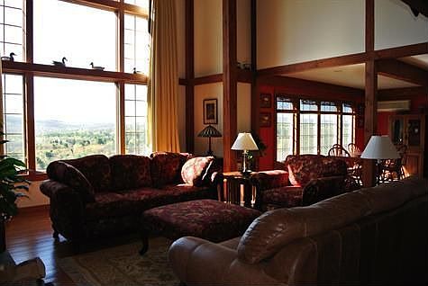 Living Room with fireplace and VIEW