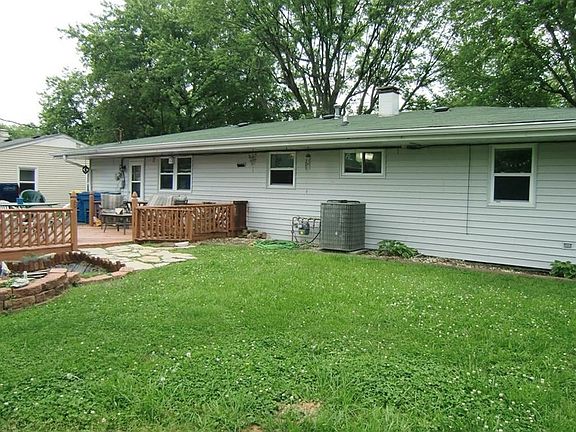 View of house and yard from the back.