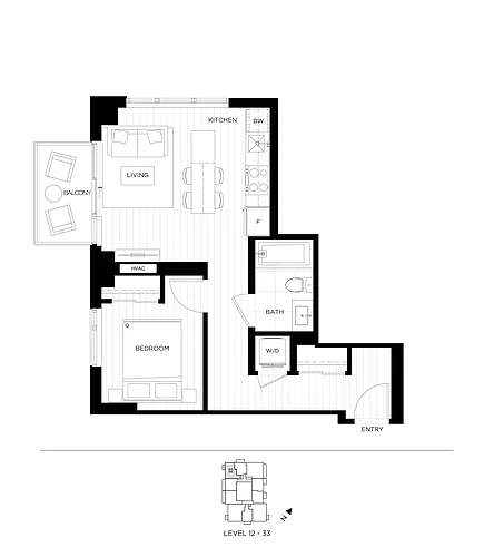 Floor plan T1-1402