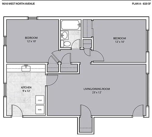 Floor plan 2 bed