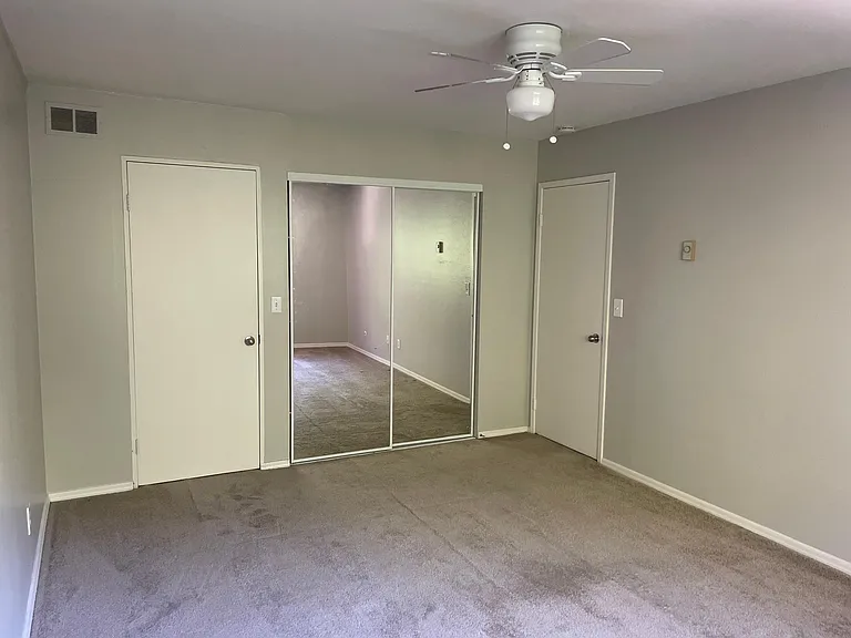 Master bedroom has two closets!
