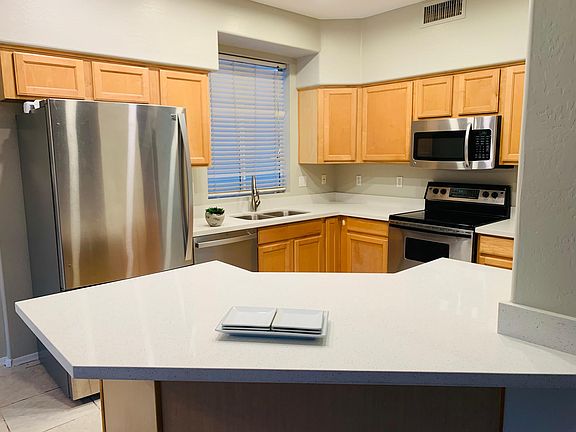 kitchen with new quartz countertop