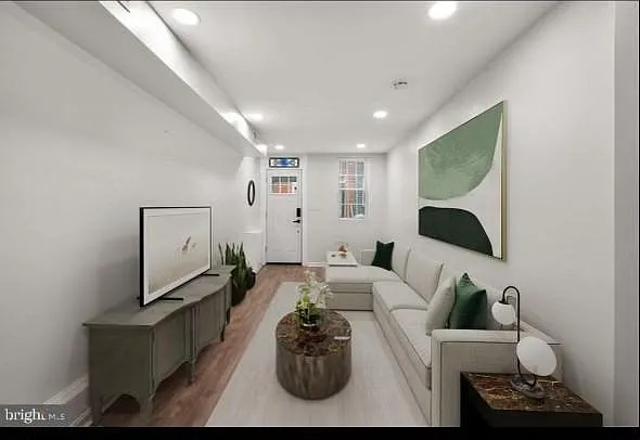Staged living room area