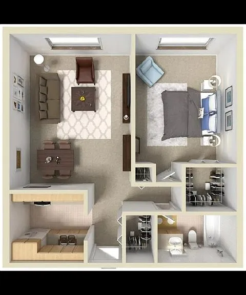A1 one bedroom one bath 729 sqft DALI A1 one bedroom one bath 729 sqft DALI
