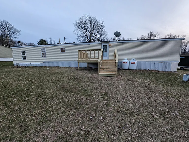 Rear of house showing deck