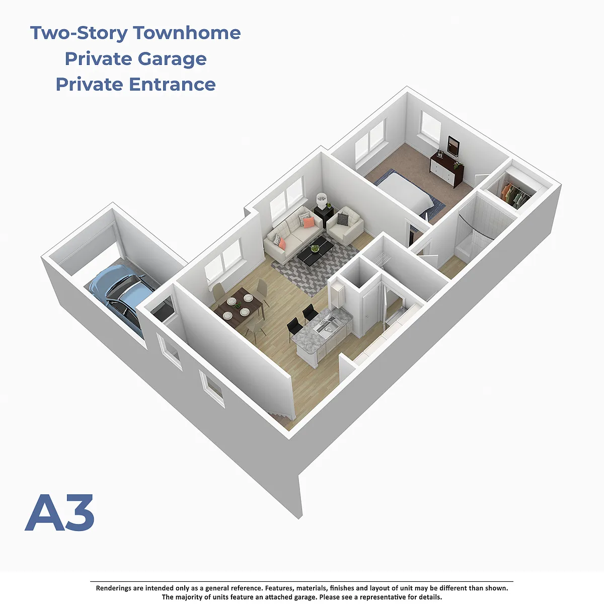 Floor plan A3 w/attached garage