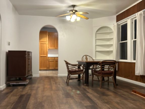Living room into the dining room view.