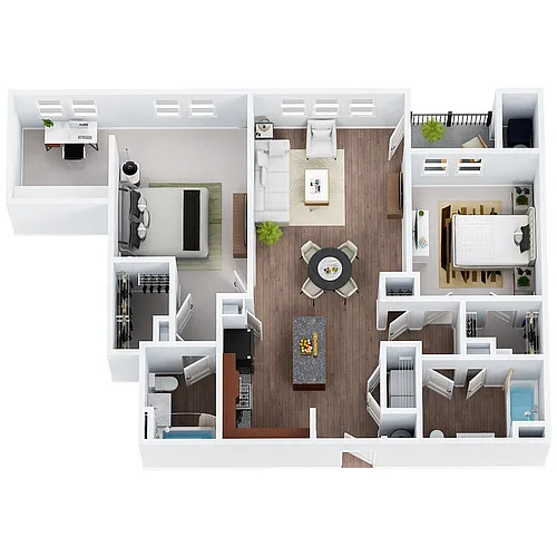 Floor plan B2-3D | Den