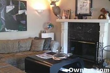 Marble surround natural fireplace