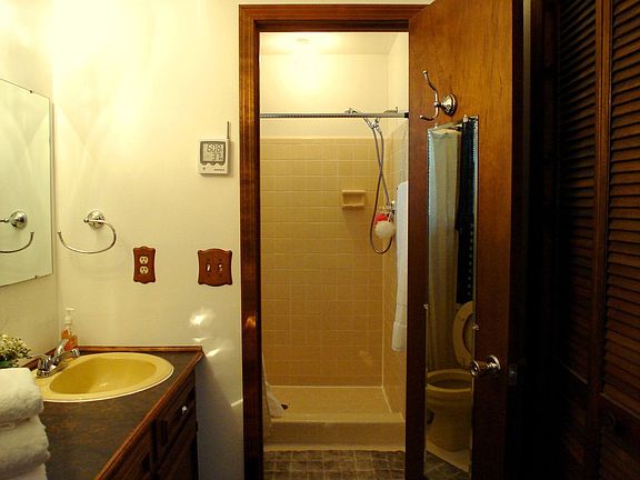 Master bathroom with shower