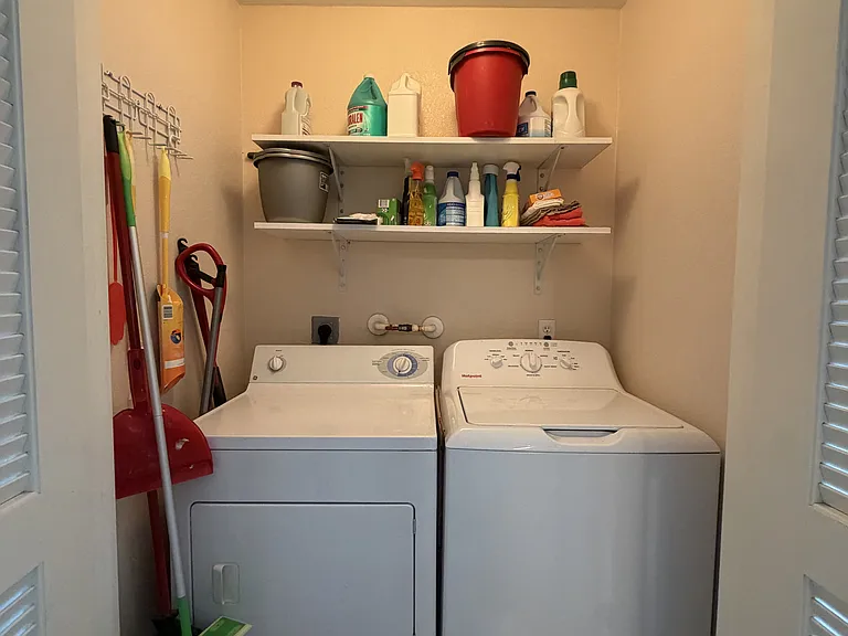Laundry and utility closet.