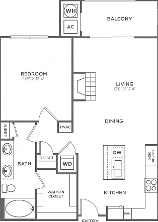 1 Bedroom 1 Bath (785 SF) 1 Bedroom 1 Bath (785 SF)
