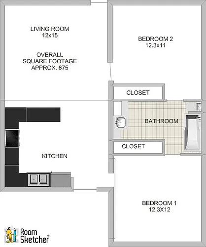Floor plan East Gate 2 Bed