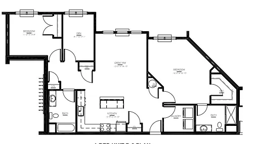 Floor plan 2 Bed/2 Bath-D-3 Phase IV