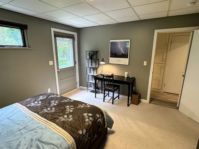 Bedroom and back entrance