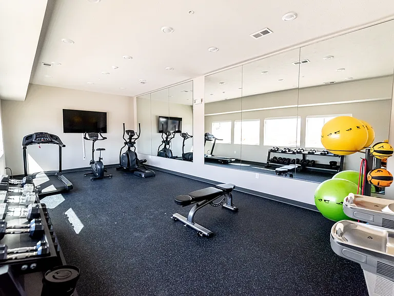 A variety of exercise equipment at Heartland Flats Alliance.