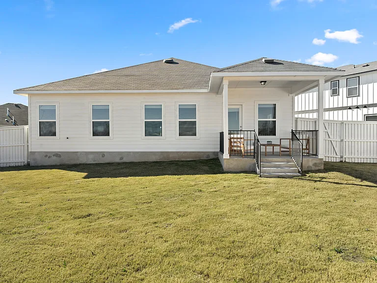 Lots of windows facing the backyard view.