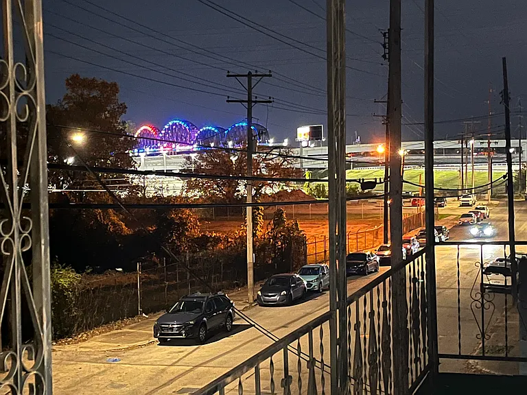 Campbell St view of downtown bridge. Balcony is located off of kitchen.