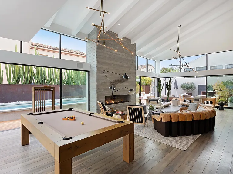 The beautiful pool table is a great way to spend quality time with friends and family.