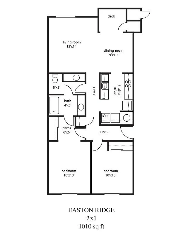 Floor plan 2 Bedroom A