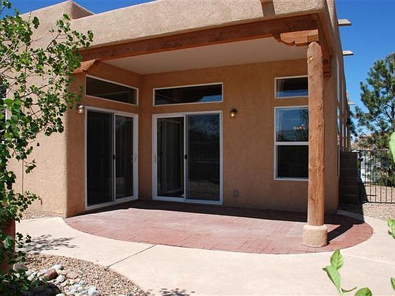 spacious back patio area