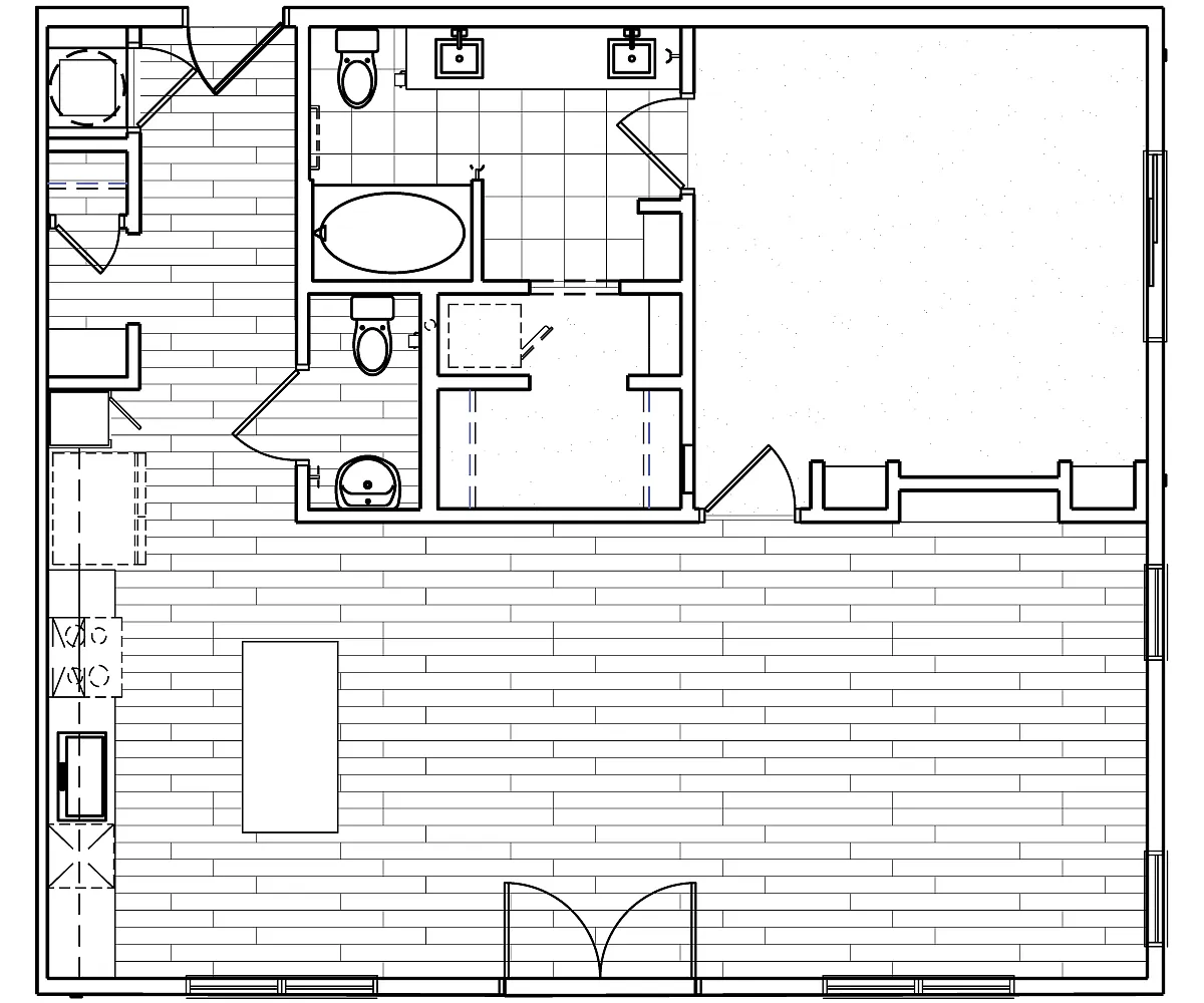 Floor plan 1x1.5 1097 sqft