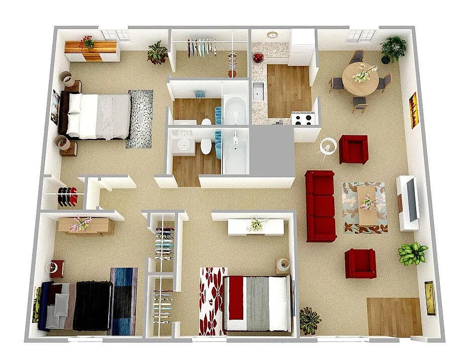 Floor plan 3 Bedroom