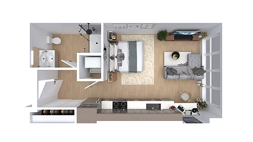 Floor plan Studio F