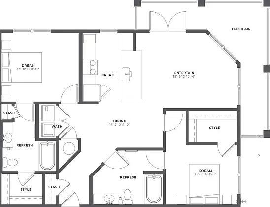 B2 Floor Plan Image B2 Floor Plan Image