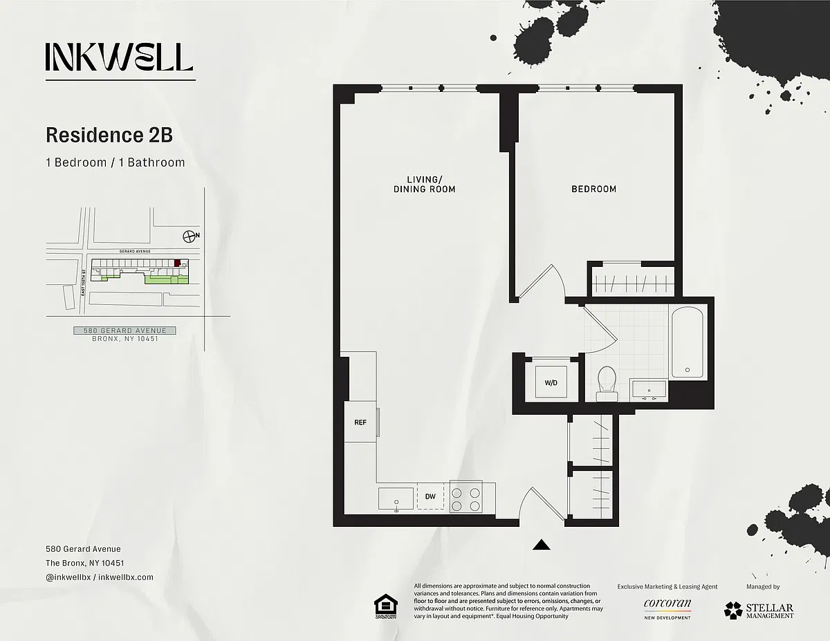 Floor plan B Line - 1 Bed