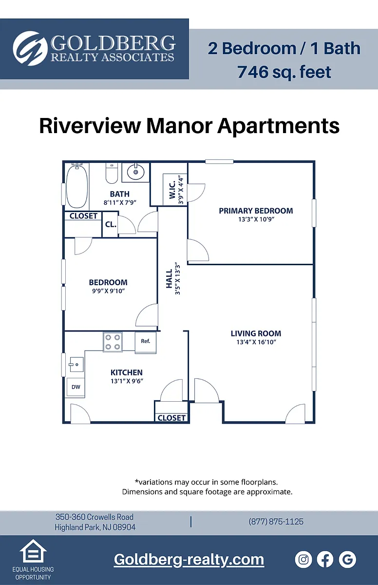 Floor plan Two Bedroom-One Bath