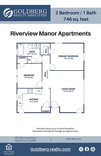 Floor plan Two Bedroom-One Bath