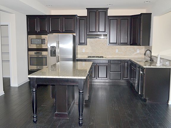 kitchen with extended island