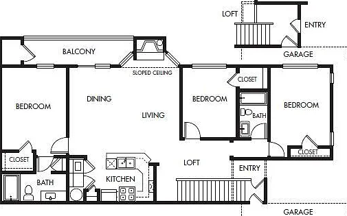 Commons at Briargate - C1 - 2 Beds - 2 Baths - 1324 Sq. ft.