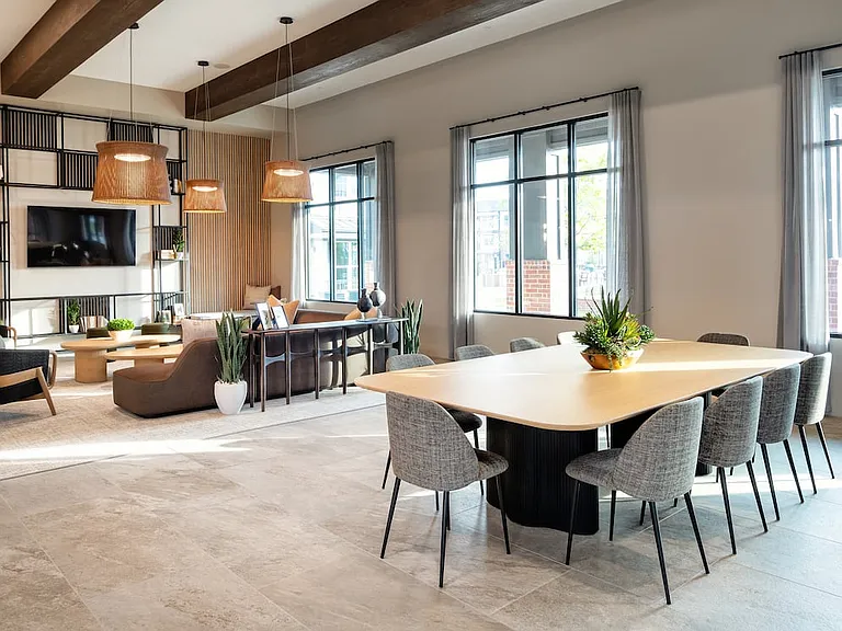 Indoor cabana lounge featuring spacious seating