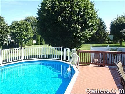View from the deck and pool area.