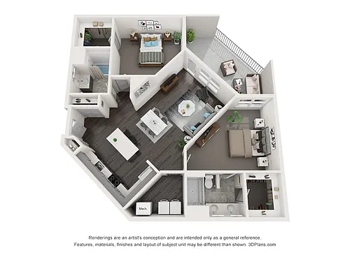 Floor plan 2B3 - Apartment