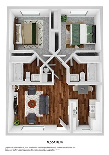 Floor plan Two Bedroom Two Bathroom