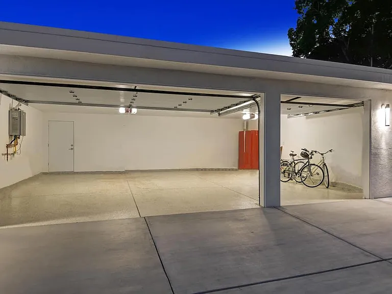 2 car garage with fast EV charger
