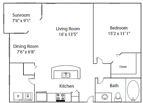 Floor plan Oakmont - Sunroom