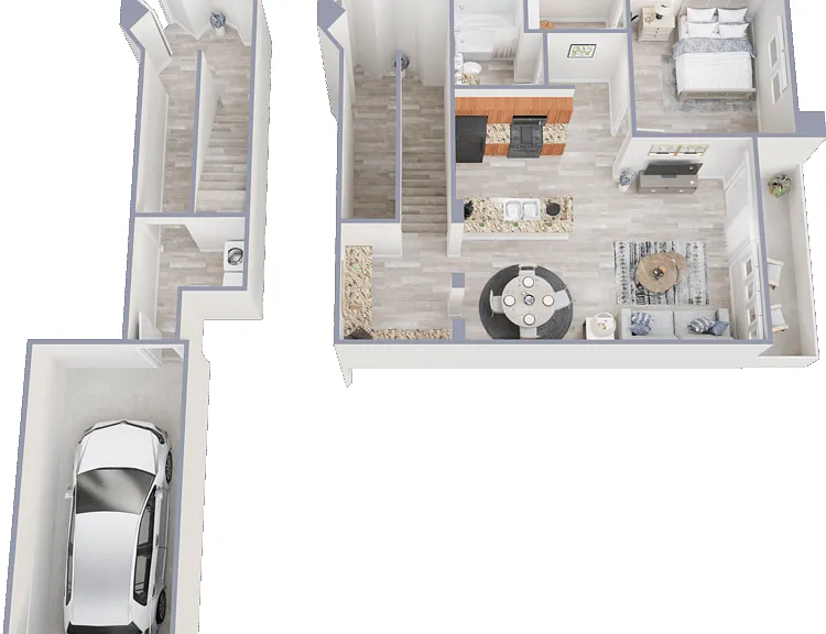 Via Caserta with Attached Garage included Floorplan Diagram